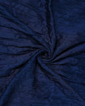 Elegant Women’s Dupatta in Soft Textured with Wrinkled Finish and Decorative Tassel Edges, Dark Blue