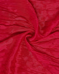 Elegant Women’s Dupatta in Soft Textured with Wrinkled Finish and Decorative Tassel Edges, Deep Pink