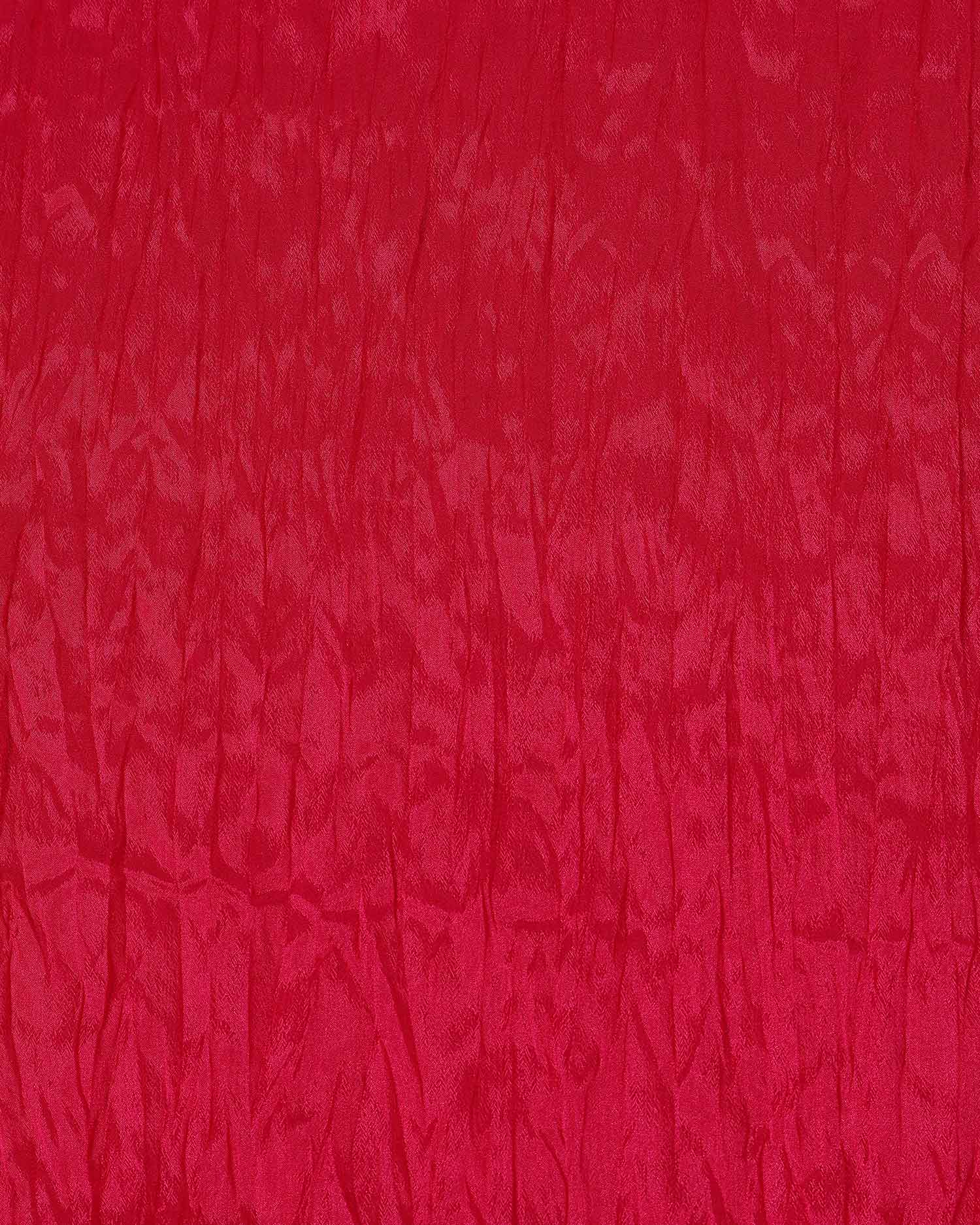 Elegant Women’s Dupatta in Soft Textured with Wrinkled Finish and Decorative Tassel Edges, Deep Pink