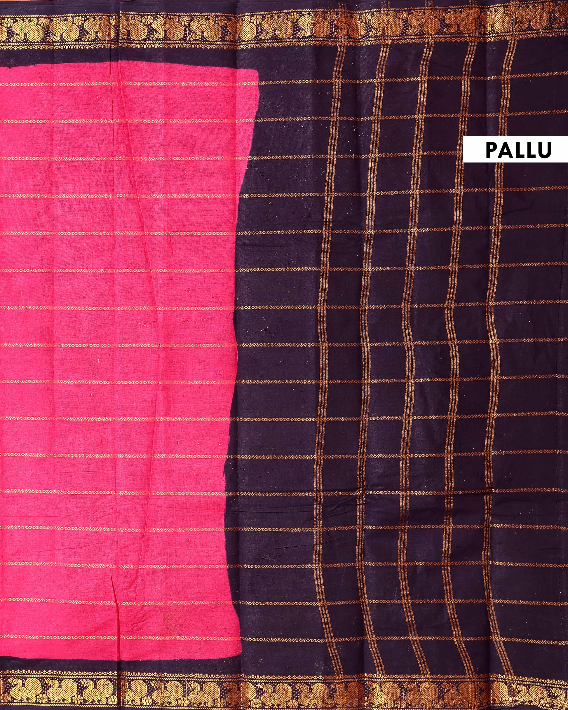 Sungudi_Cotton_Saree_with_Striped_Body_and_Rich_Zari_Border_-_Pink-main