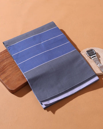 Men’s Sangu Brand Premium Cotton Lungi 2.10 Meter Length with Striped Pattern - Multi