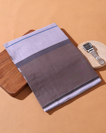 Men’s Sangu Brand Premium Cotton Lungi 2.10 Meter Length with Striped Pattern - Brown