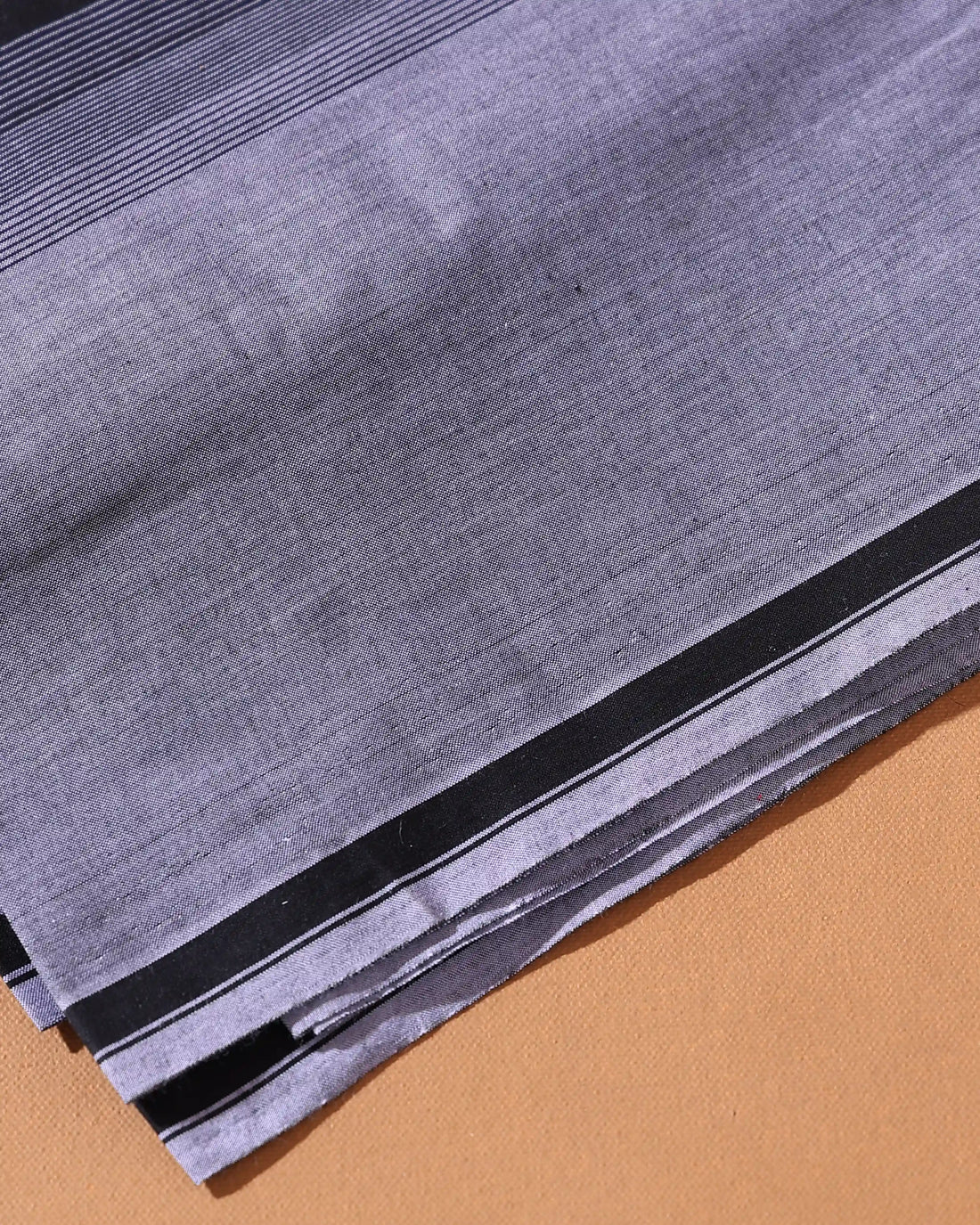 Men’s Sangu Brand Premium Cotton Lungi 2.10 Meter Length with Striped Pattern - Grey