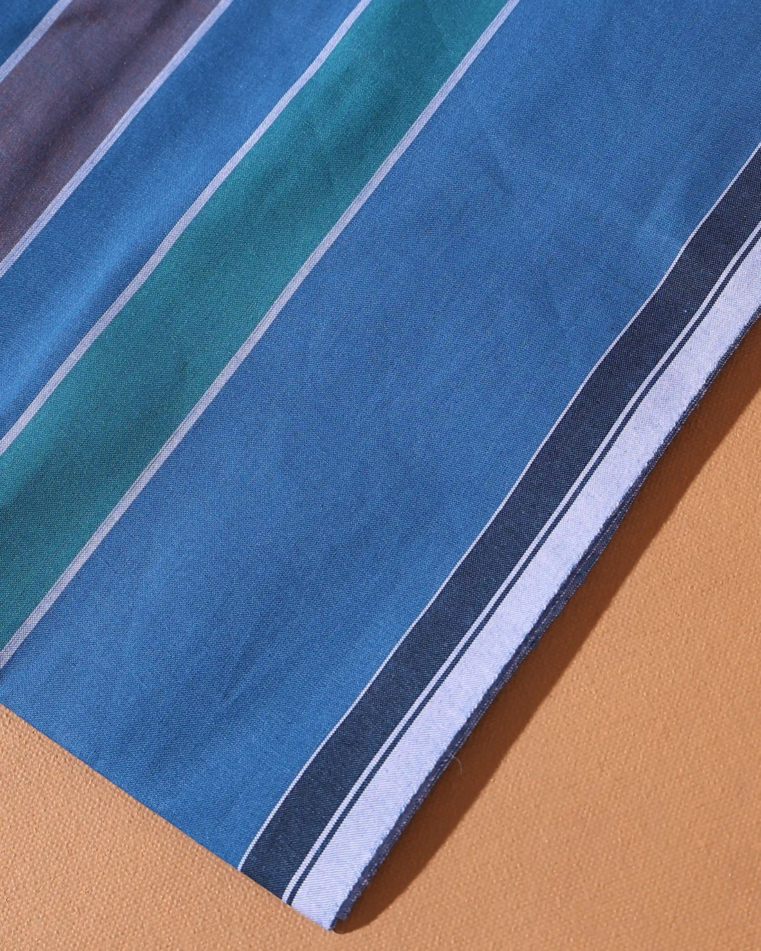 Men’s Sangu Brand Premium Cotton Lungi 2.10 Meter Length with Striped Pattern - Blue