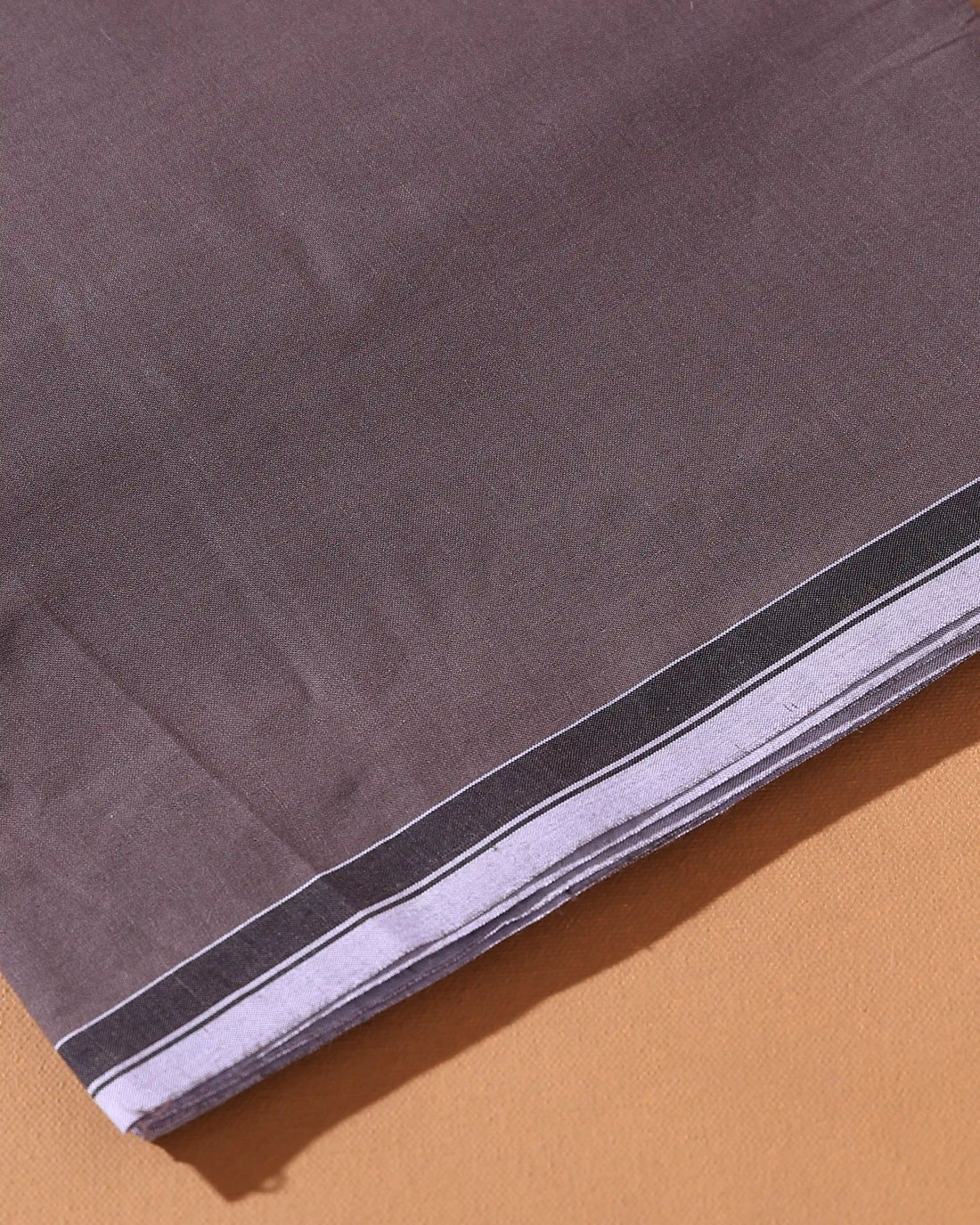 Men’s Sangu Brand Premium Cotton Lungi 2.10 Meter Length with Striped Pattern - Brown