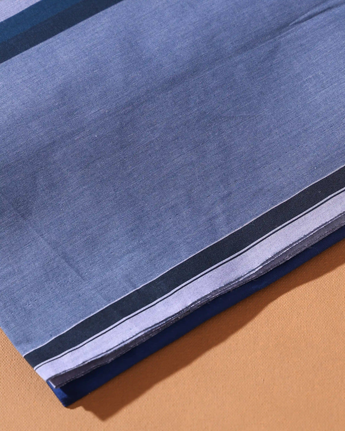 Men’s Sangu Brand Premium Cotton Lungi 2.10 Meter Length with Striped Pattern - Dark Grey