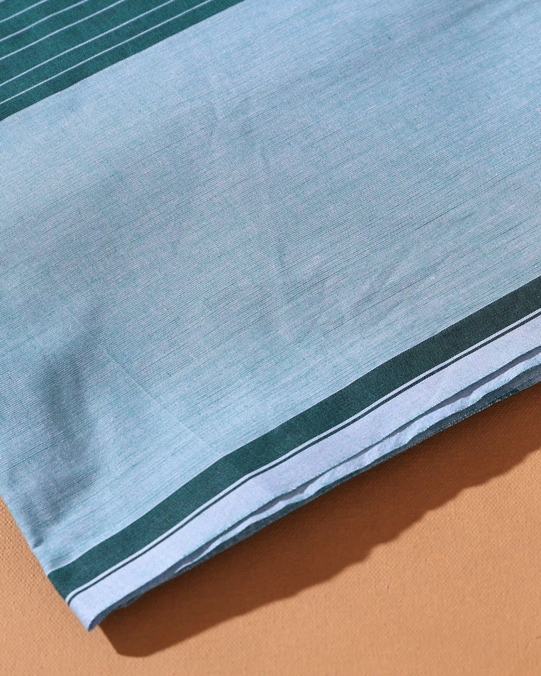 Men’s Sangu Brand Premium Cotton Lungi 2.10 Meter Length with Striped Pattern - Green