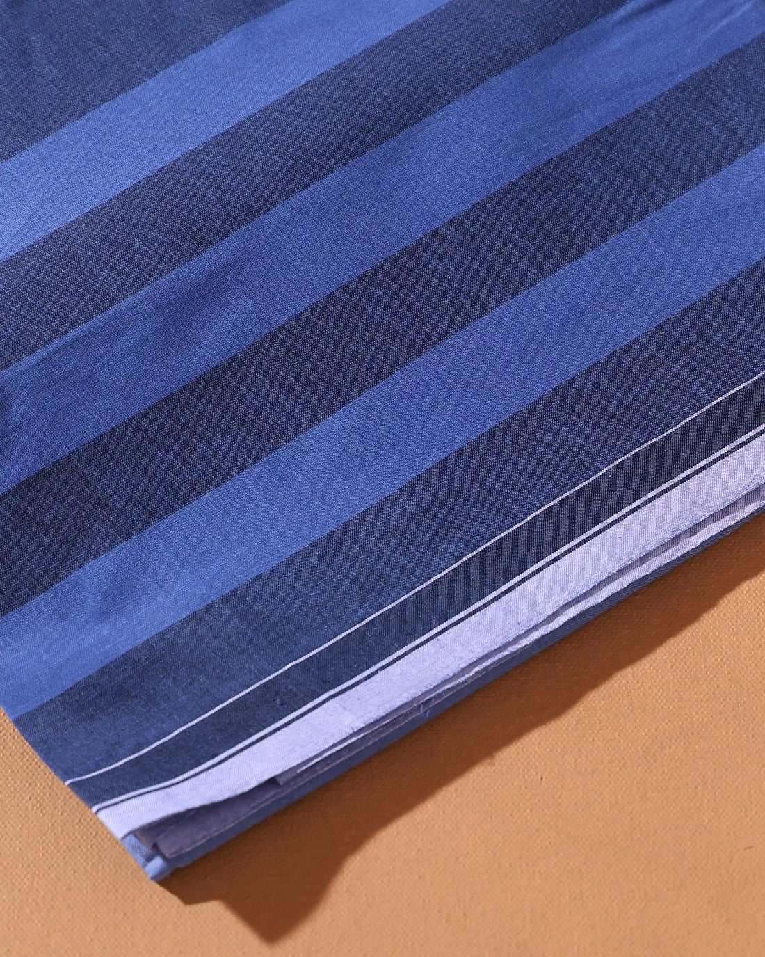 Men’s Sangu Brand Premium Cotton Lungi 2.10 Meter Length with Striped Pattern - Navy Blue
