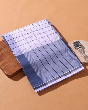 Men’s Nandu Brand Premium Cotton Lungi 2.20 Meter Length with Checked Pattern - Multi