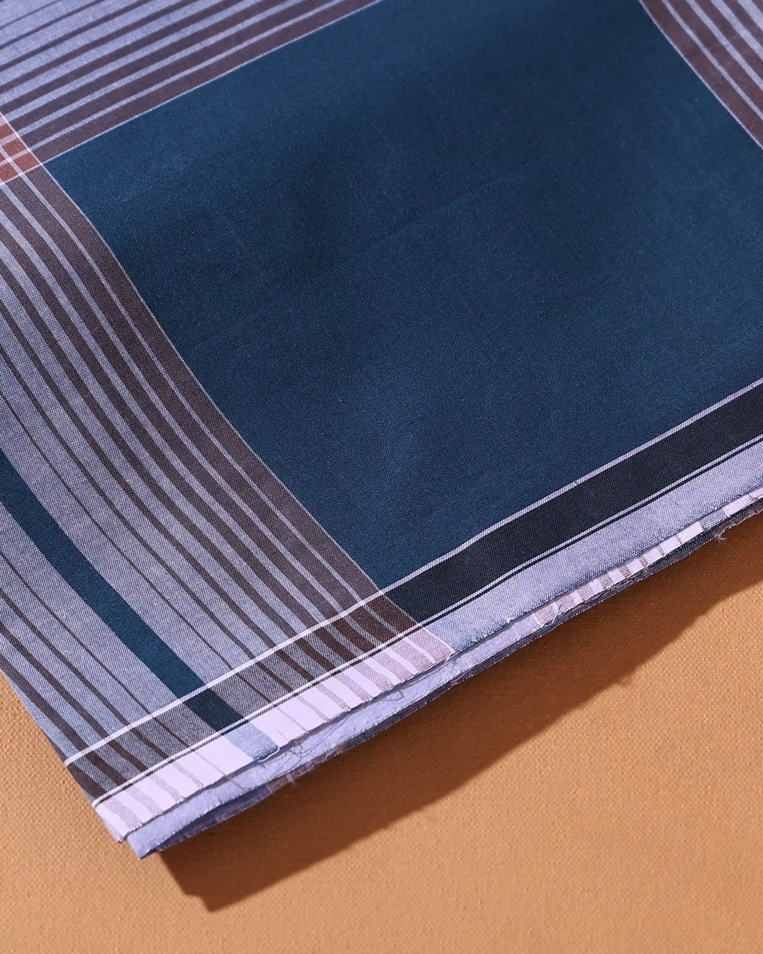Men’s Nandu Brand Premium Cotton Lungi 2.20 Meter Length with Striped Pattern - Teal