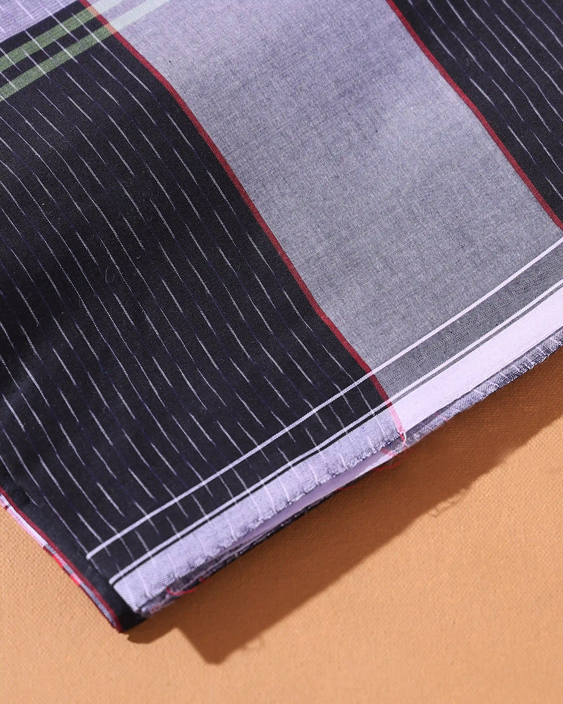 Men’s Nandu Brand Premium Cotton Lungi 2.20 Meter Length with Striped Pattern - Multi