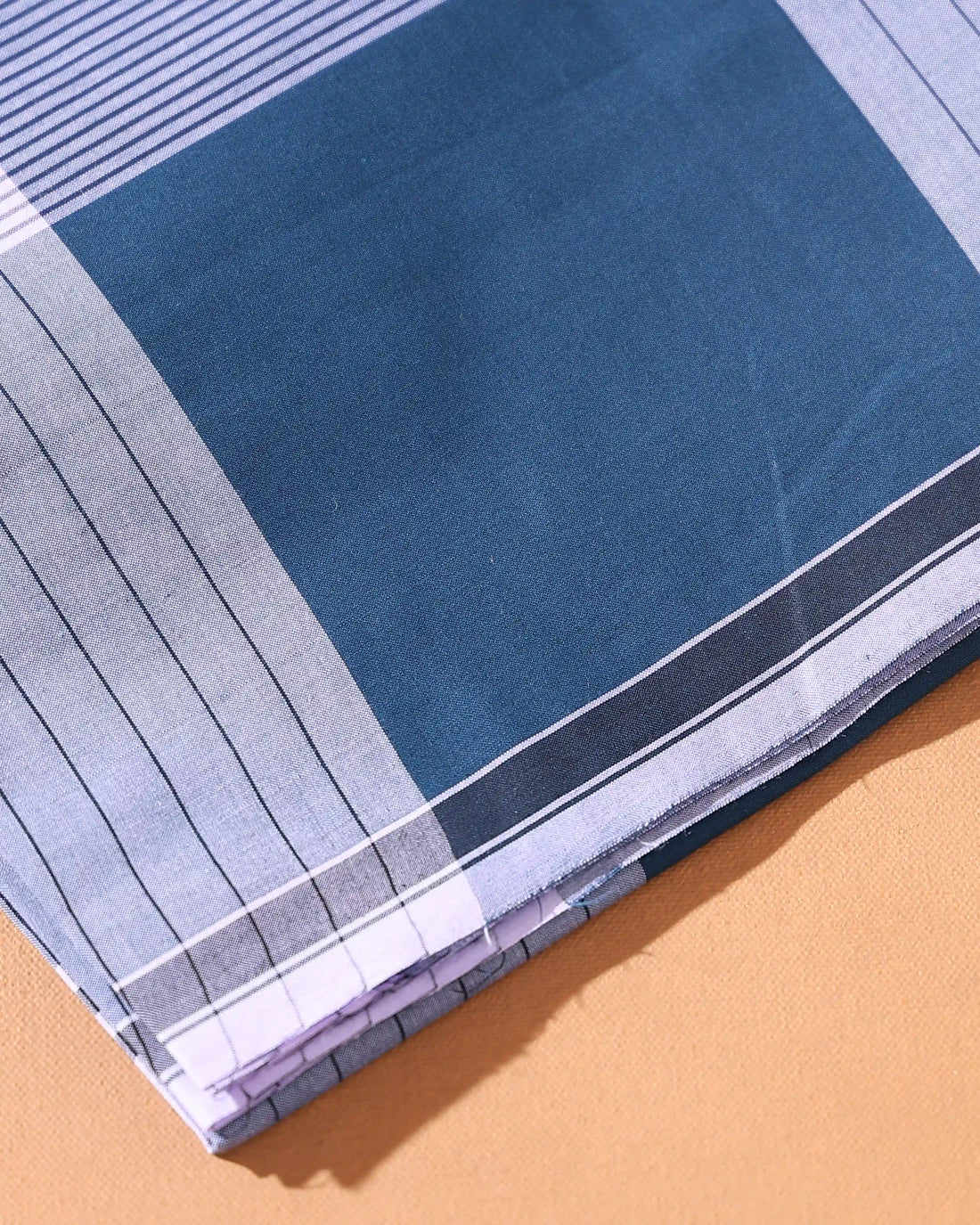 Men’s Nandu Brand Premium Cotton Lungi 2.20 Meter Length with Checked & Striped Pattern - Multi