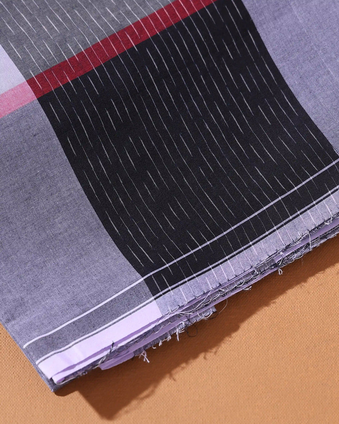 Men’s Nandu Brand Premium Cotton Lungi 2.20 Meter Length with Check & Stripe Pattern - Multi