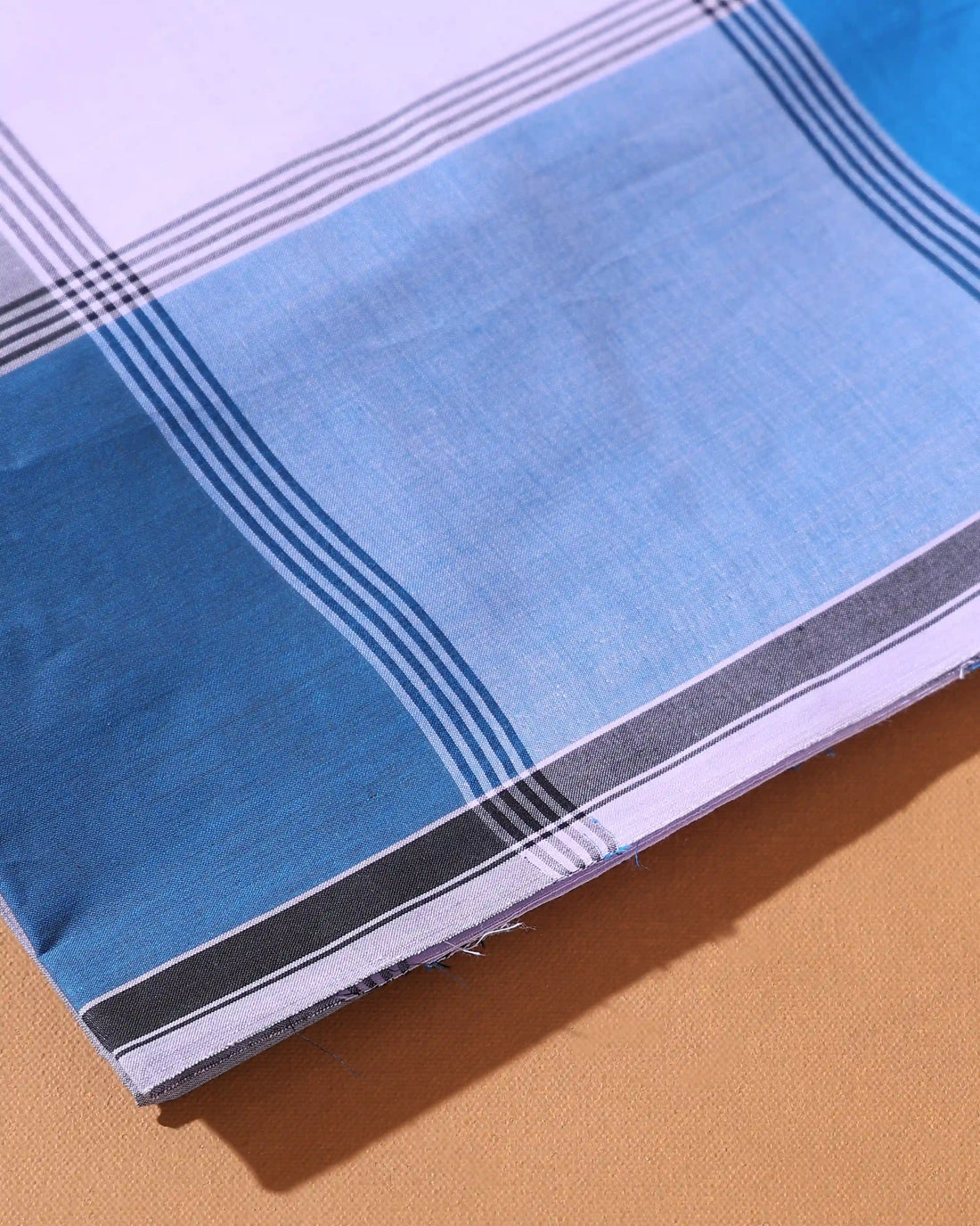 Men’s Nandu Brand Premium Cotton Lungi 2.20 Meter Length with Checked Pattern - Multi