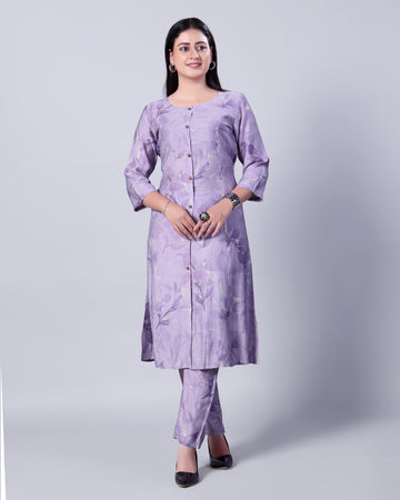 Lavender Colour Top & Palazzo Set
