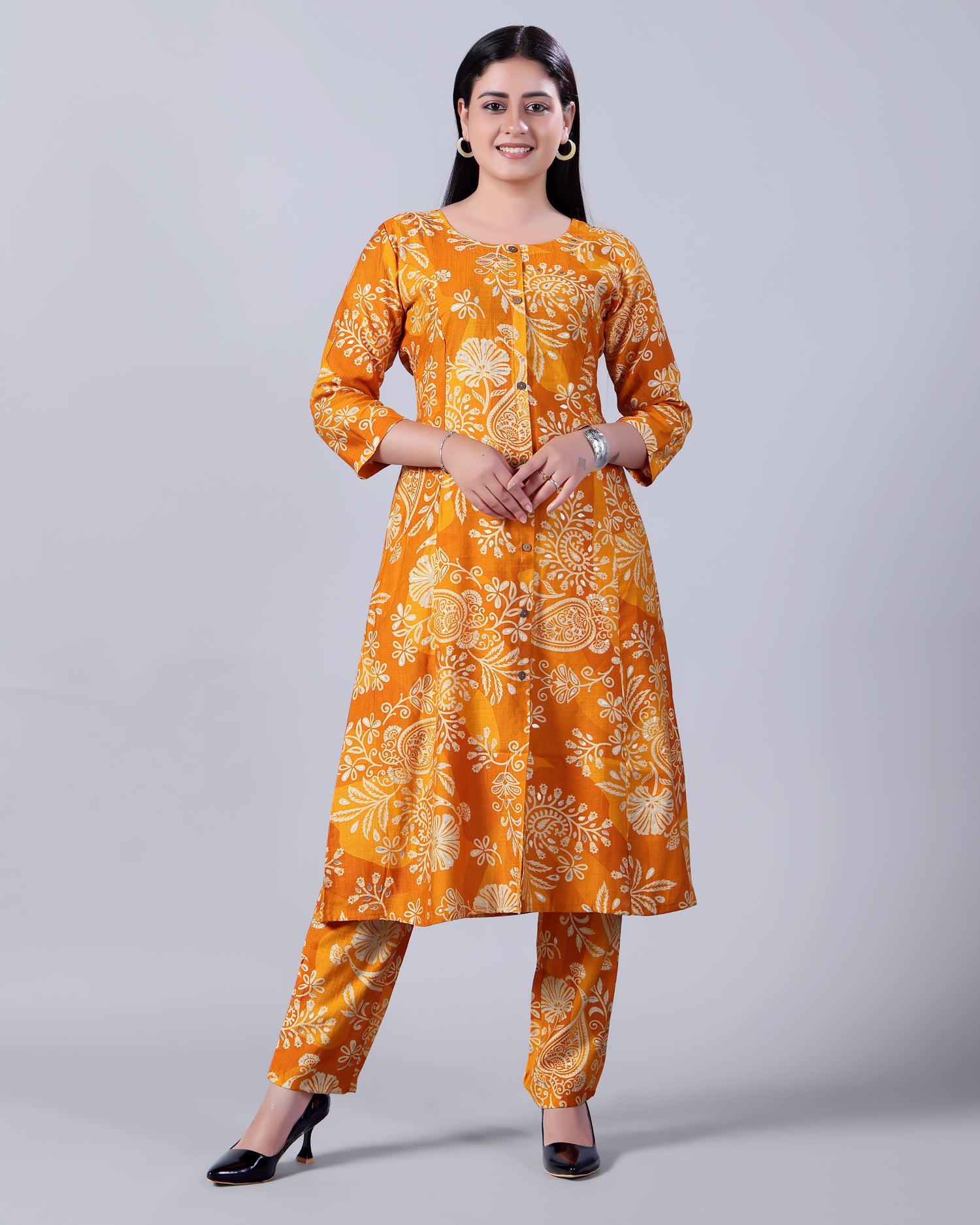 Mustard Colour Top & Palazzo Set