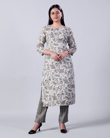 Cream Colour Top & Palazzo Set