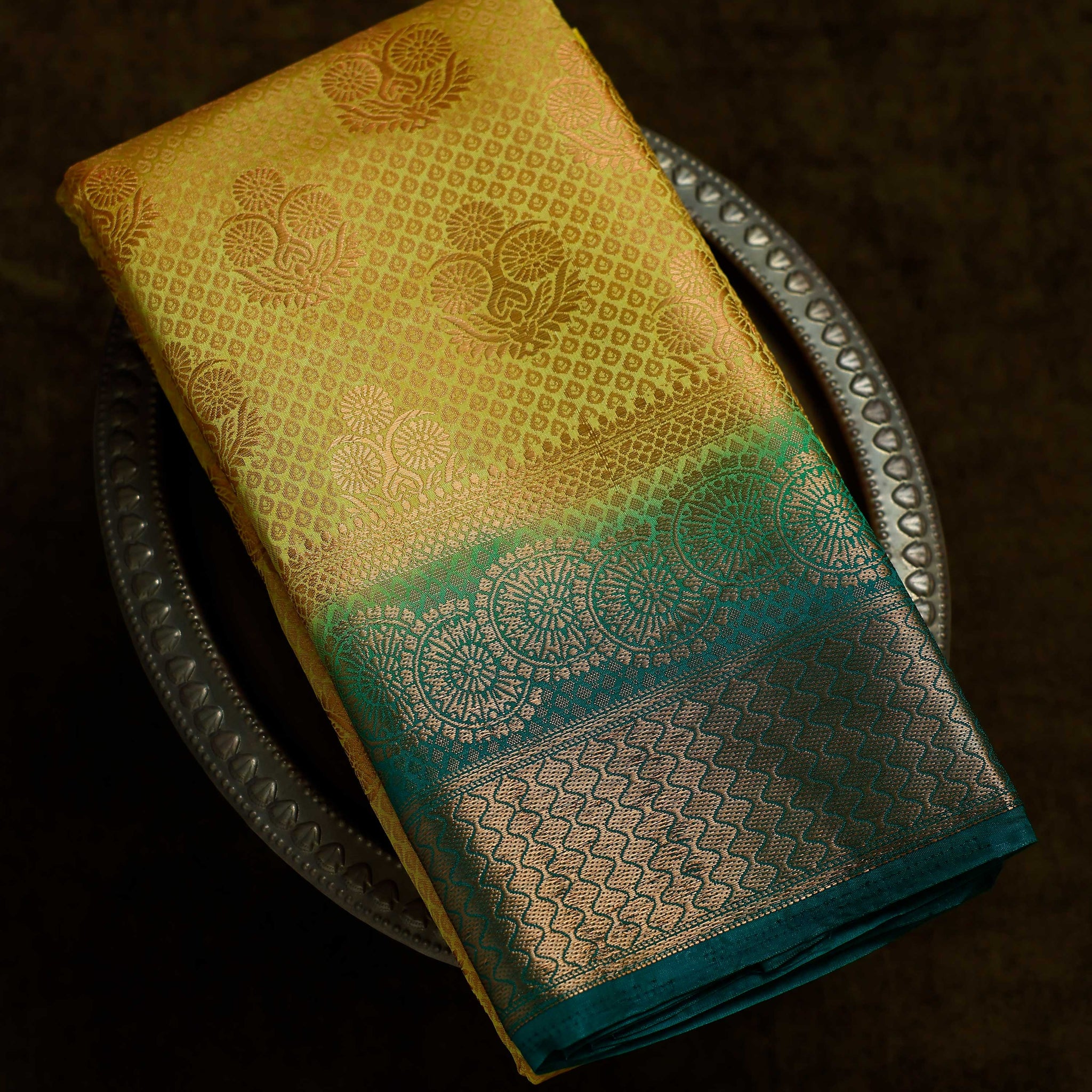 Yellow Colour Art Silk Saree