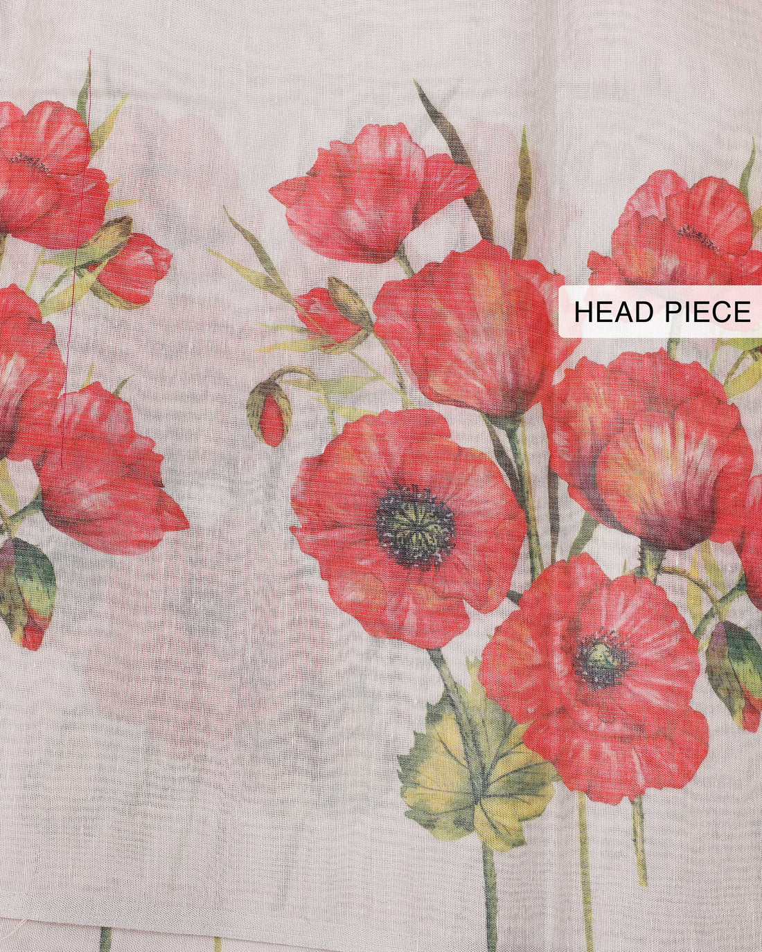 Ethnic Floral Printed Tissue Saree - Grey