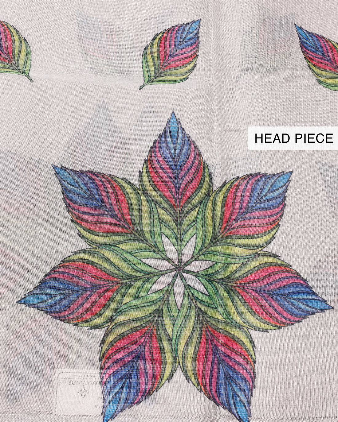 Ethnic Floral Printed Tissue Saree - Grey