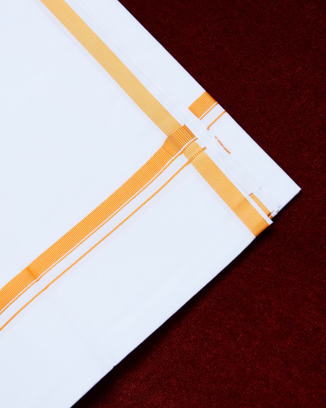 Alaya White Cotton Dhoti with Gold Border