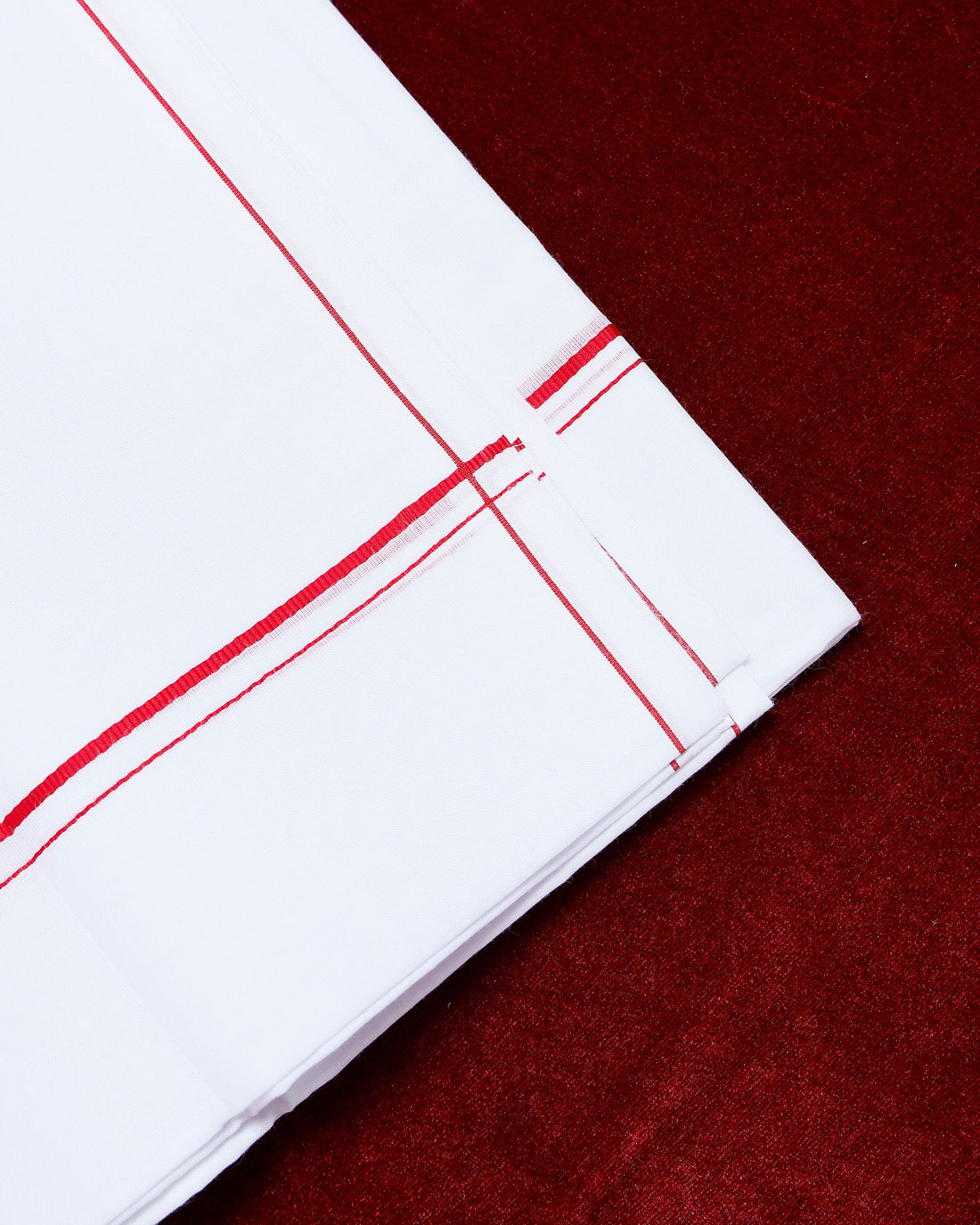 Ramraj White Cotton Dhoti With Red Border