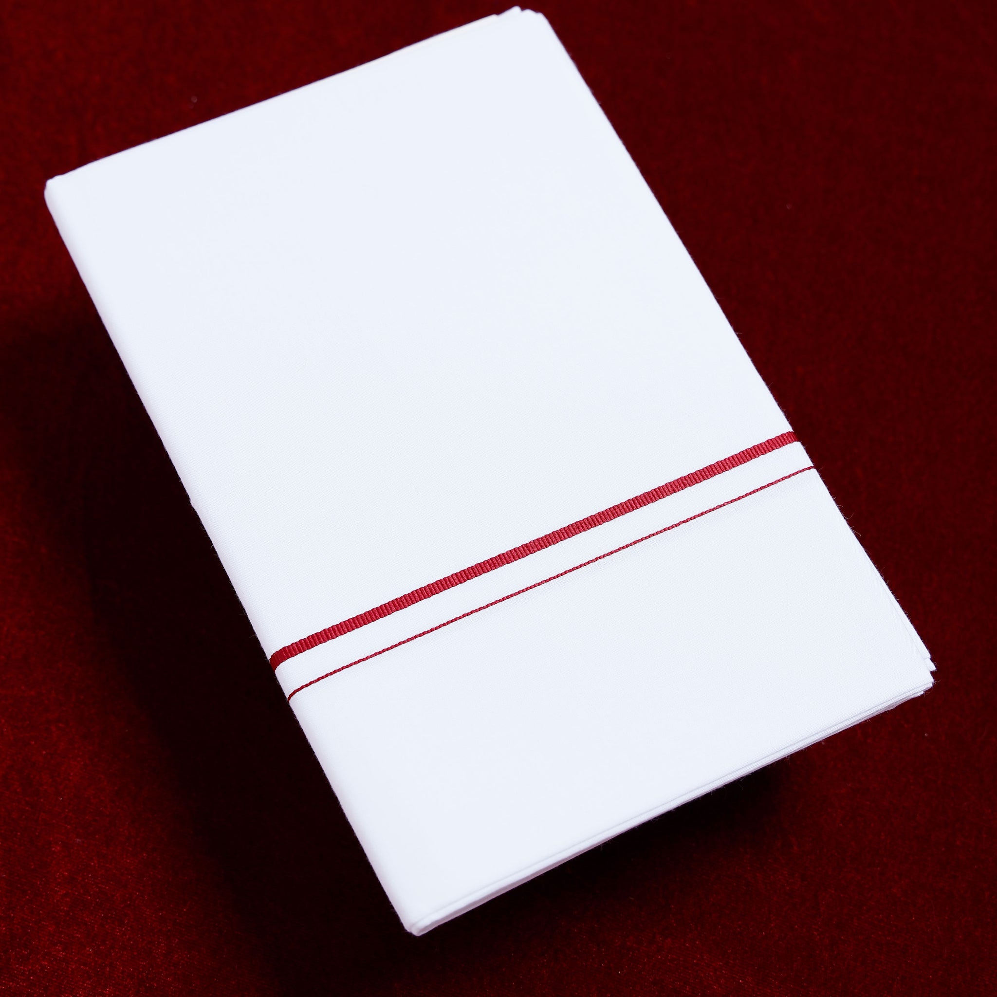 Ramraj White Cotton Dhoti With Red Border