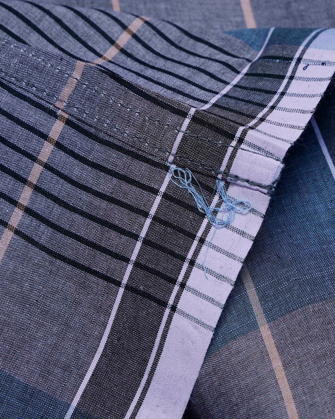 Sangu Brand Multi Checkered 2.10 m Stitched Lungi