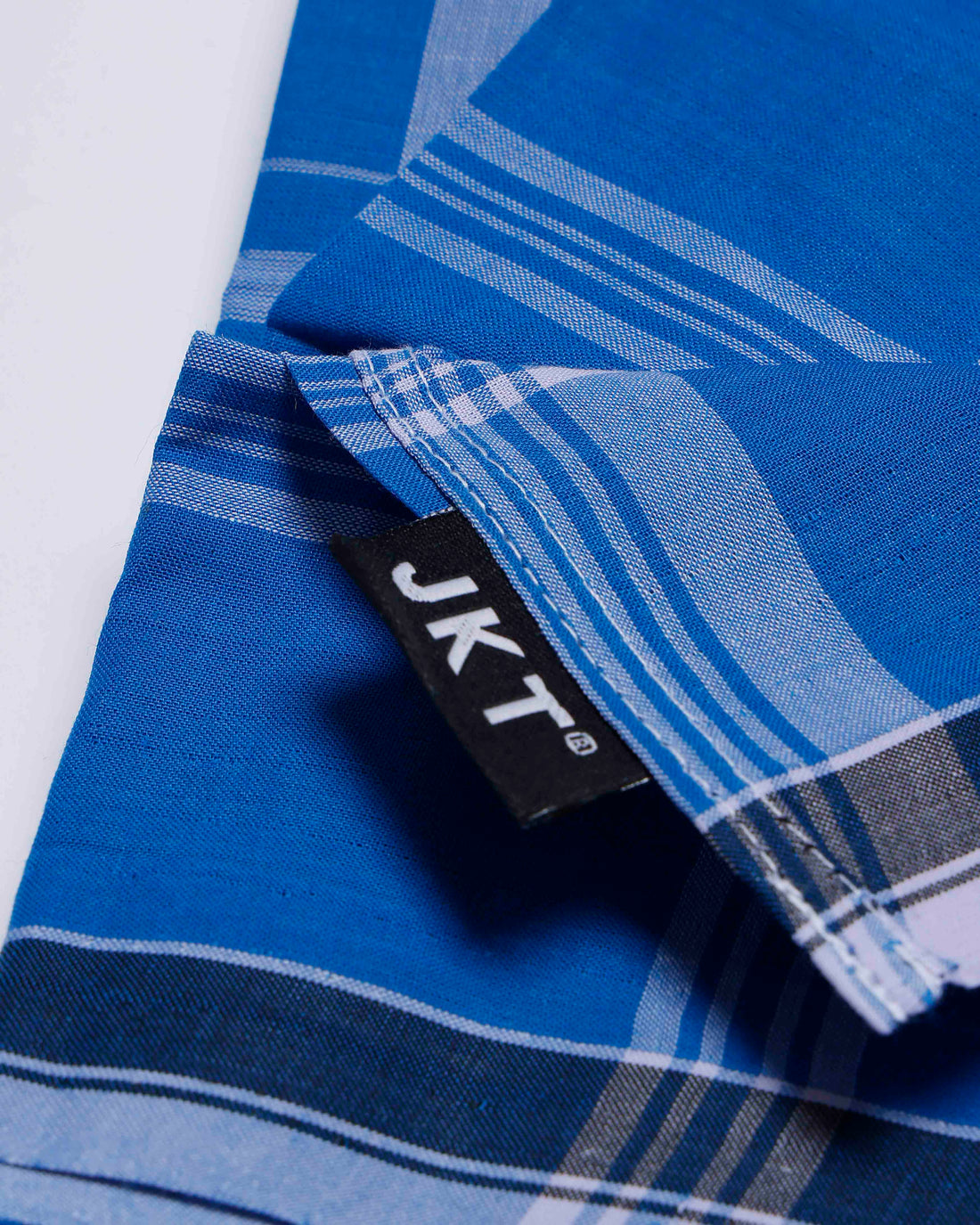 JKT Brand Blue Checkered 2.10 m Stitched Lungi