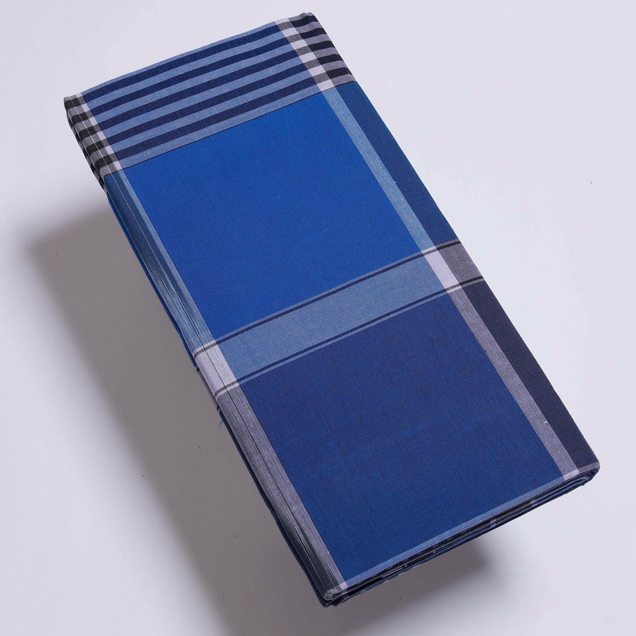 JKT Brand Blue Striped 2.10 m Stitched Lungi
