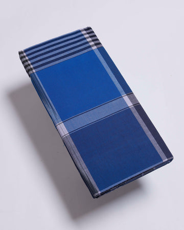 JKT Brand Blue Striped 2.10 m Stitched Lungi