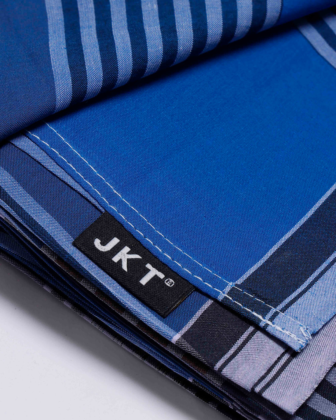 JKT Brand Blue Striped 2.10 m Stitched Lungi