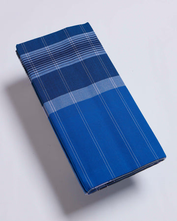 JKT Brand Blue Striped 2.10 m Stitched Lungi