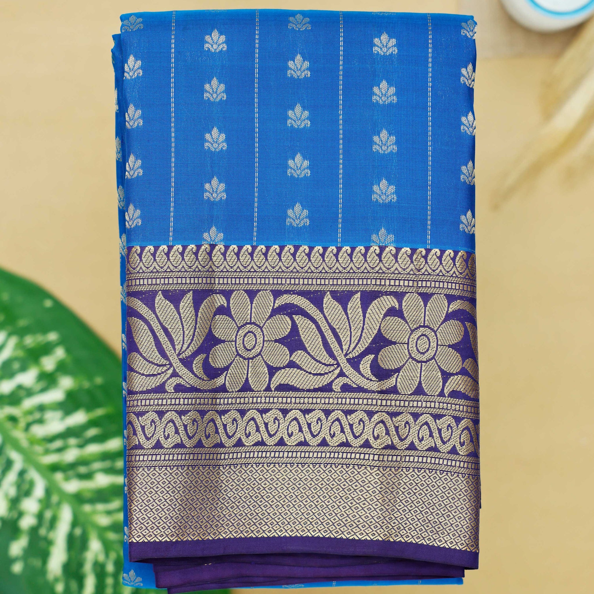 Blue Colour Traditional Silk Saree