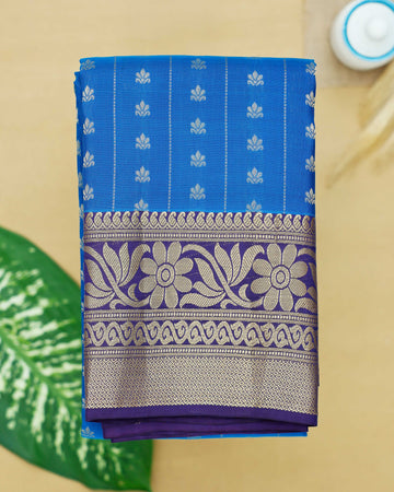 Blue Colour Traditional Silk Saree