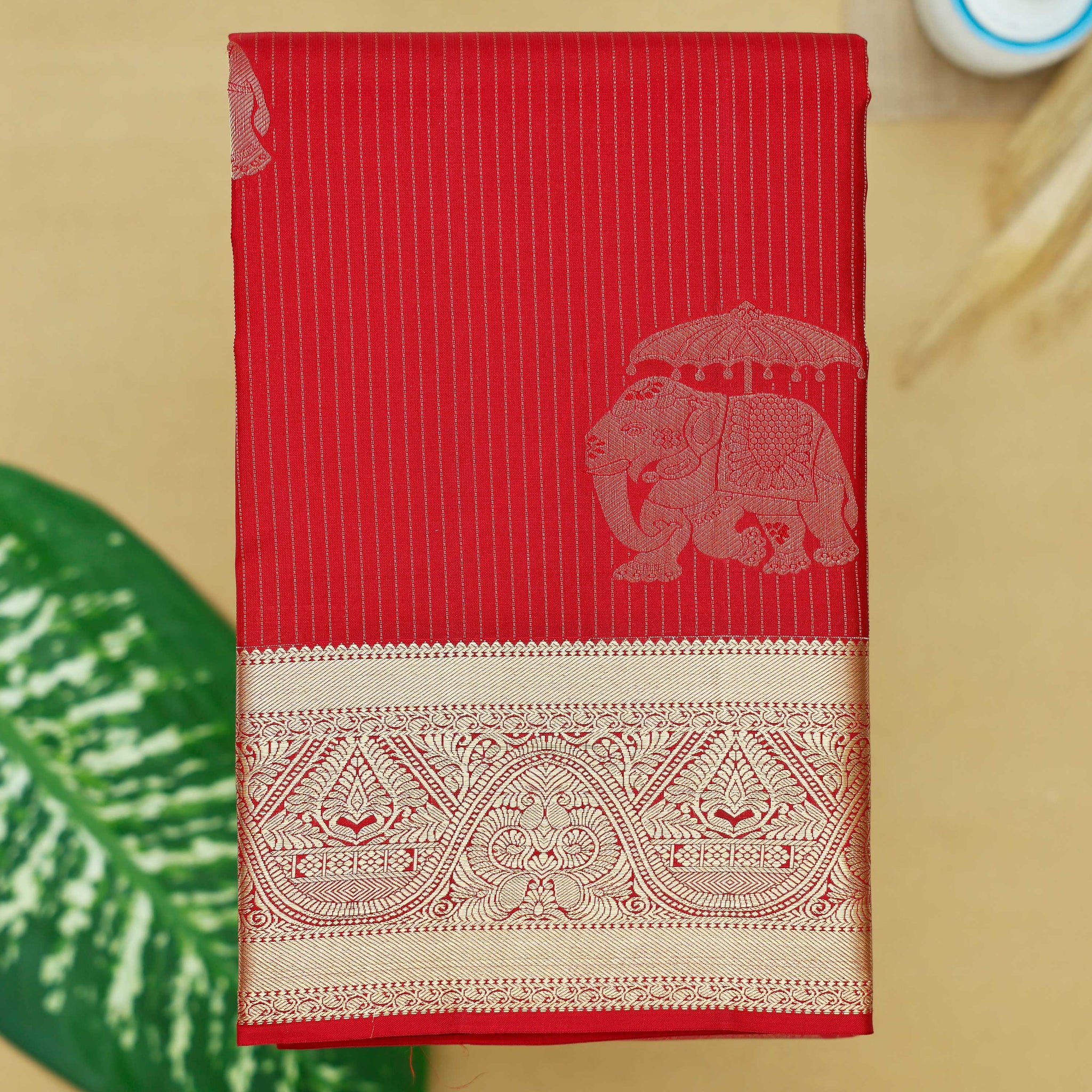 Red Colour Traditional Silk Saree