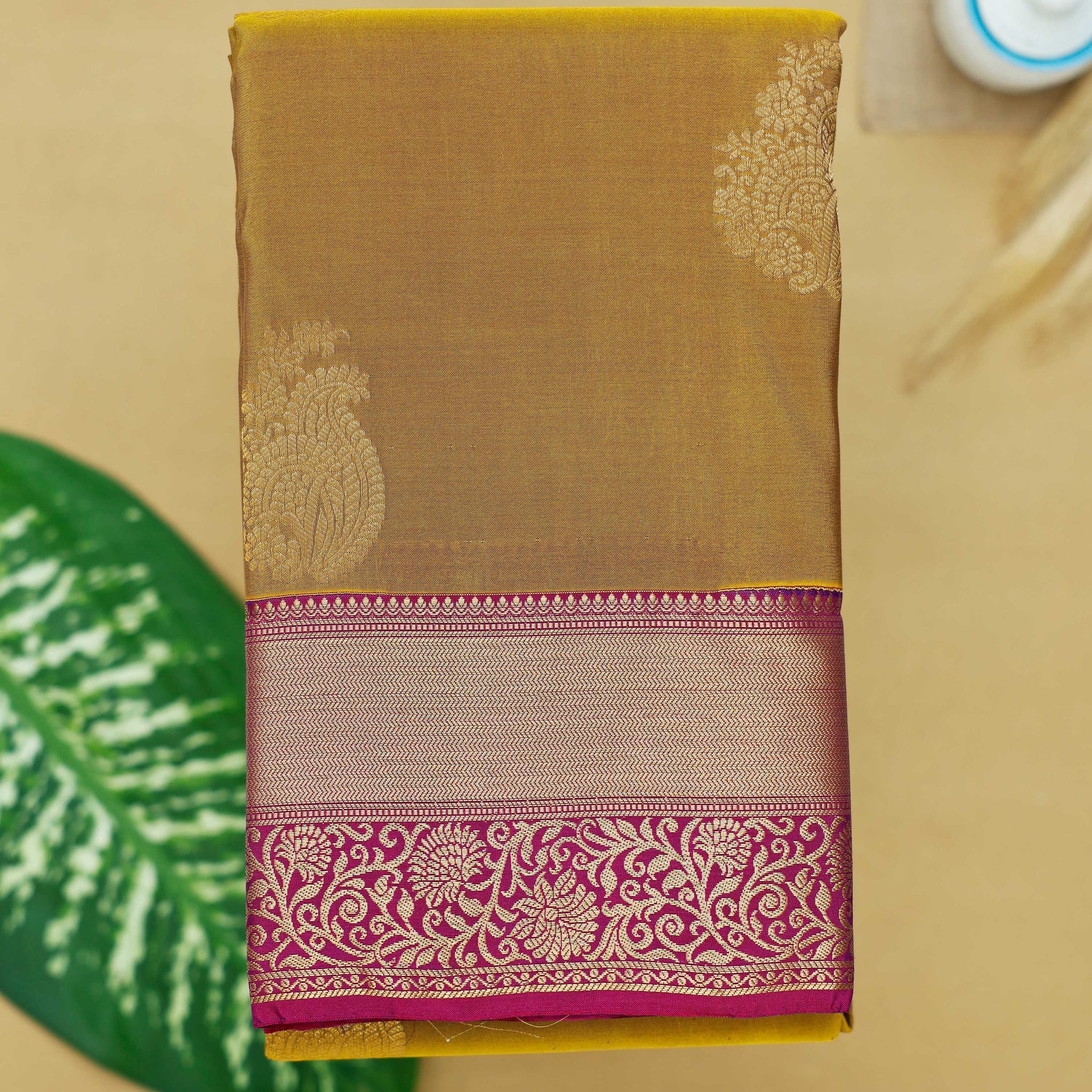 Golden Yellow Colour Traditional Silk Saree