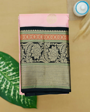 Pink Colour Traditional Silk Saree