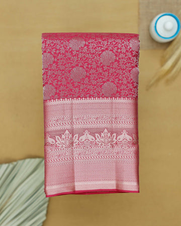 Dark Pink Colour Niranjana Silk Saree