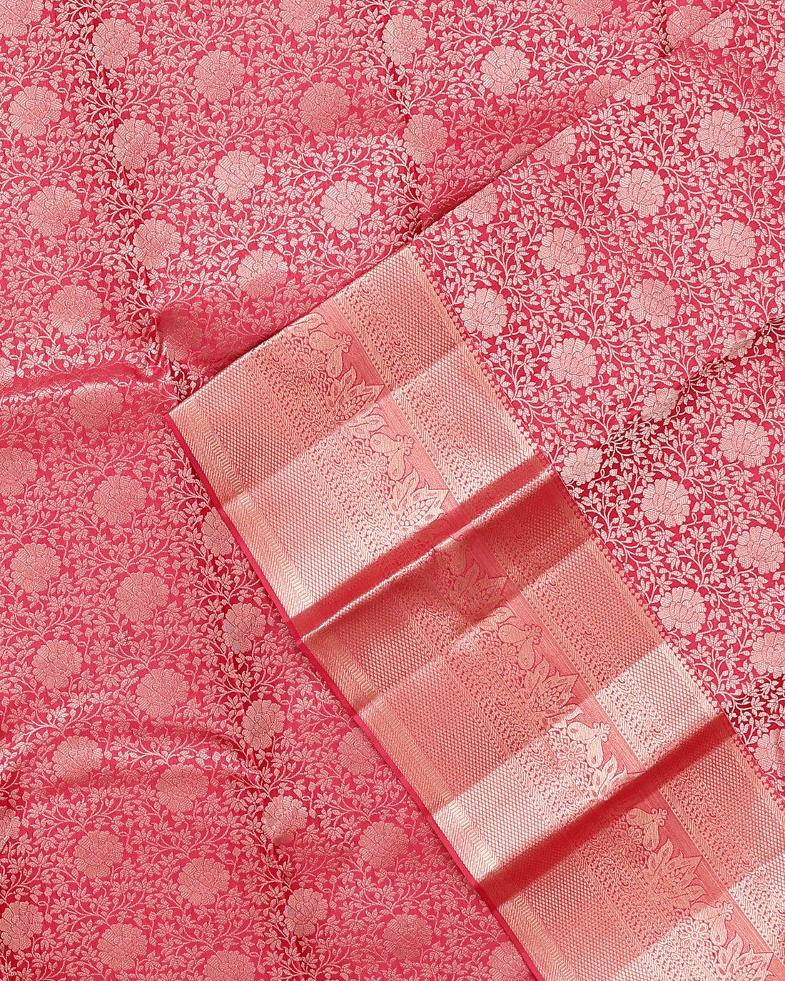 Niranjana Silk Saree with Intricate Zari Weave & Traditional Motifs - Pink