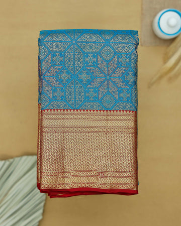 Blue Colour Niranjana Silk Saree
