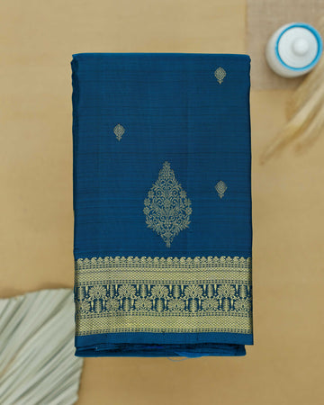 Teal Colour Niranjana Silk Saree