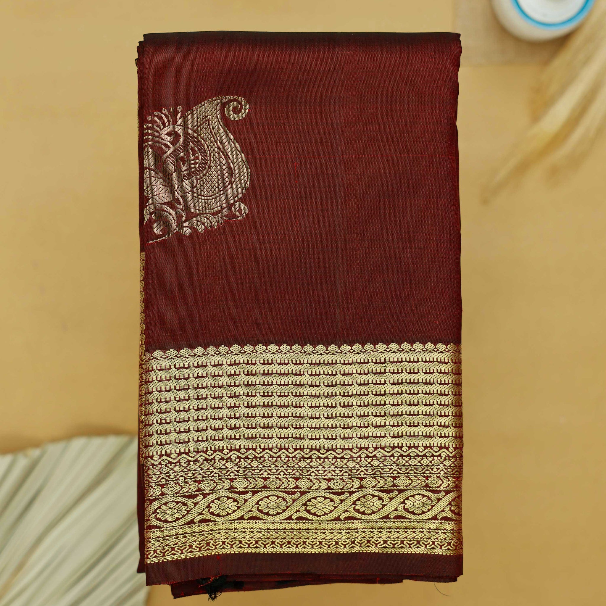 Dark Maroon Colour Niranjana Silk Saree