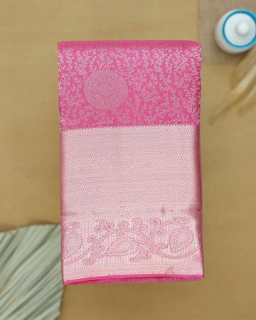 Pink Colour Niranjana Silk Saree