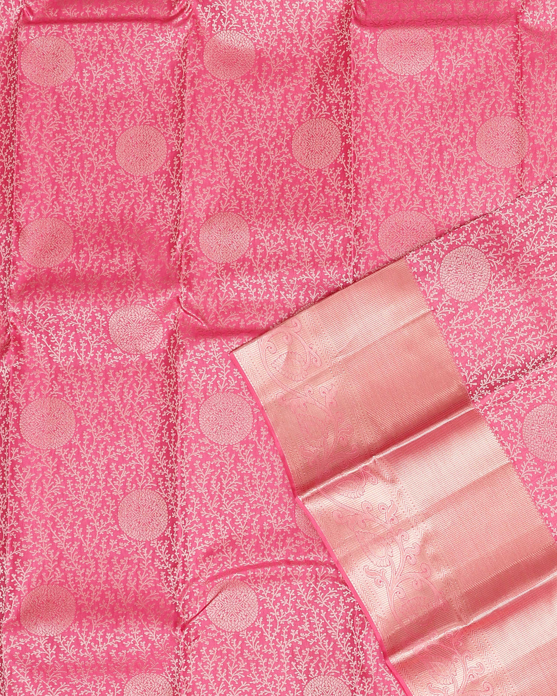 Niranjana Silk Saree with Intricate Zari Weave & Traditional Motifs - Pink