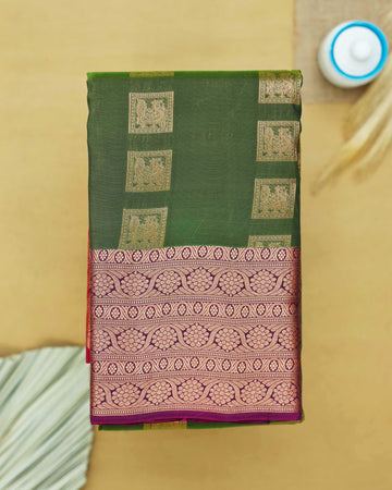Green Colour Niranjana Silk Saree