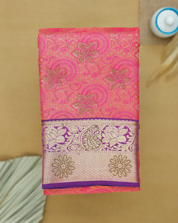 Light Pink Colour Niranjana Silk Saree