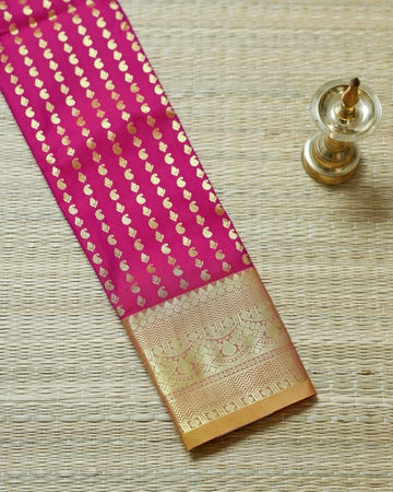 Pink Colour Pattu Pavadai Material