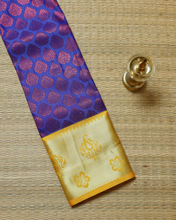 Blue Colour Pattu Pavadai Material