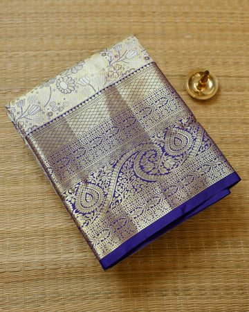 Gold Colour Pattu Pavadai Material
